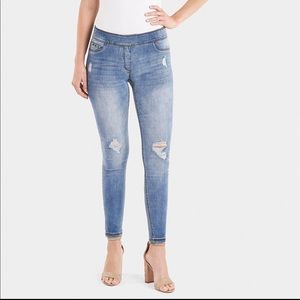 Coco + Carmen Light Denim Distressed